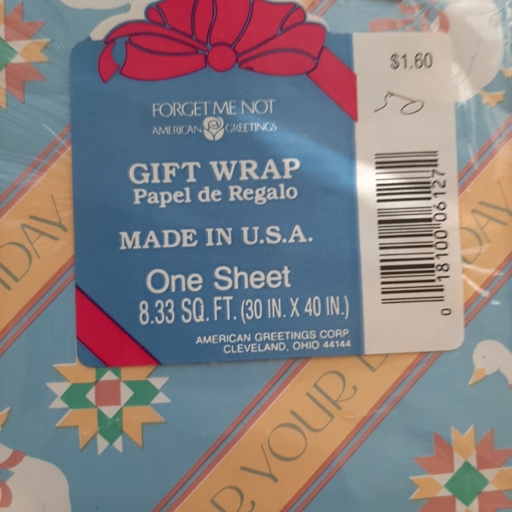 SET OF 7 NIP VTG GIFTWRAP - Picture 6 of 16